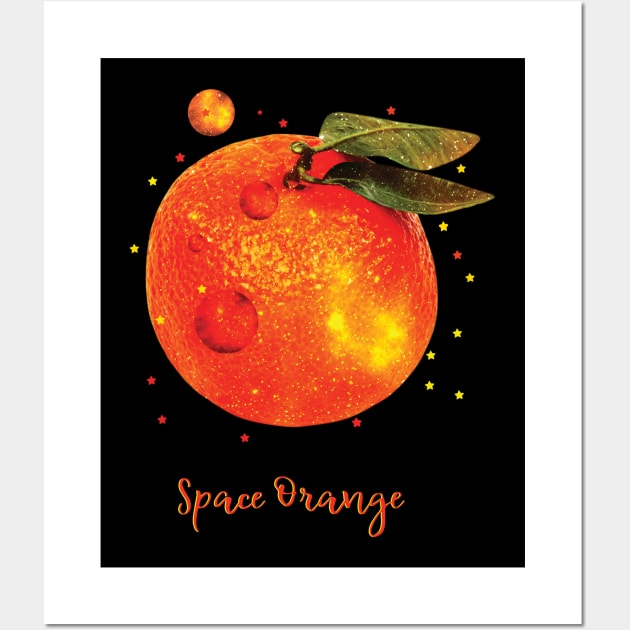 Space Orange Wall Art by emma17